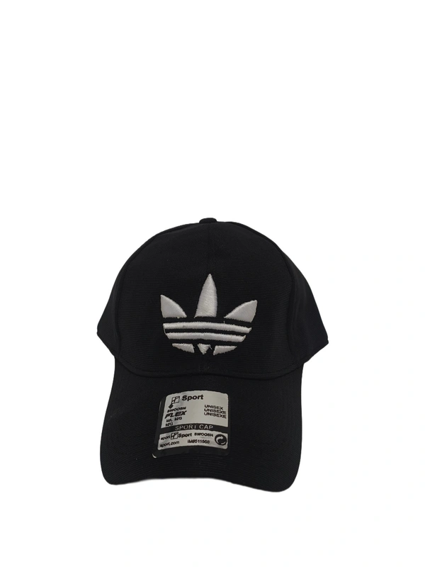 MENS EMBRODARY INDIAN FLAXI FIT MATERIAL CAP COLUR BLACK FITTING STEEL BUCKLE  - FREE, 12