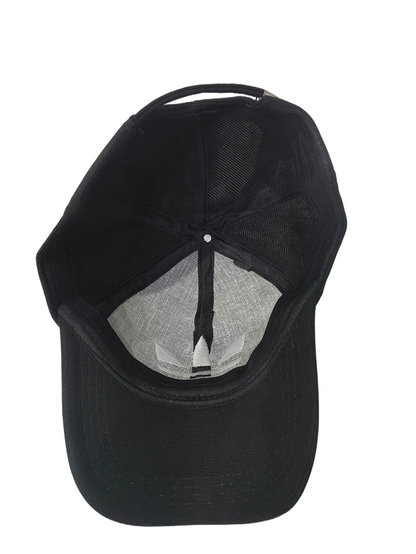 MENS EMBRODARY INDIAN FLAXI FIT MATERIAL CAP COLUR BLACK FITTING STEEL BUCKLE  - FREE, 12