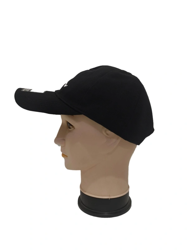 MENS EMBRODARY INDIAN FLAXI FIT MATERIAL CAP BLACK COLUR PACK FITTING STEEL BUCKLE  - FREE, 12