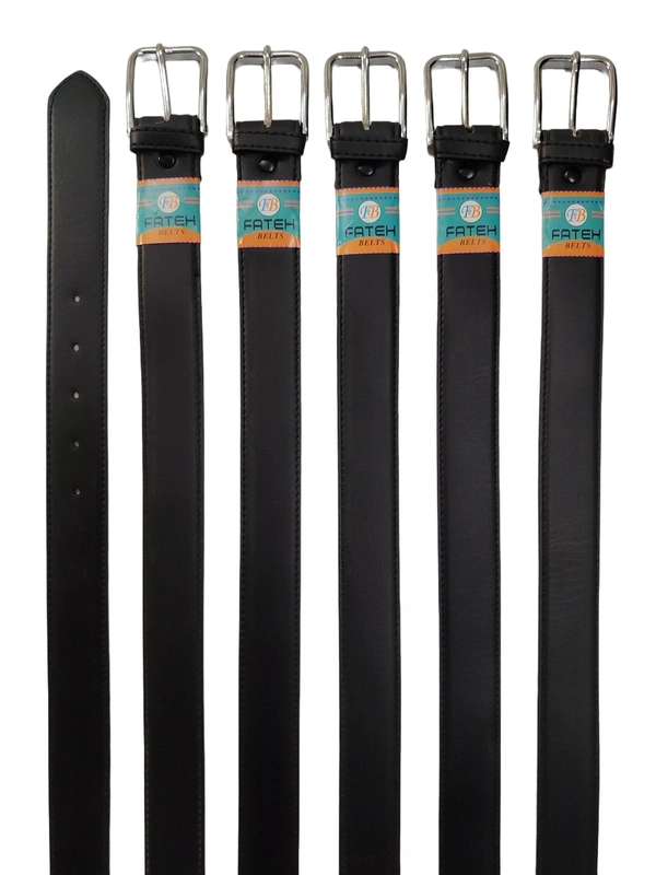 MEN'S PU LEATHER  BLACK COLOR  KANTA  BUCKLE BELT  SIZE-(45 INCH LENGTH,40MM WIDTH) - SIZE-(45 INCH LENGTH,40MM WIDTH), 12