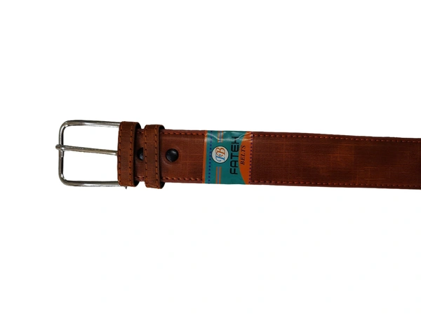 MEN'S PU LEATHER  TAN COLOR  KANTA  BUCKLE BELT  SIZE-(45 INCH LENGTH,40MM WIDTH) - SIZE-(45 INCH LENGTH,40MM WIDTH), 12