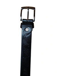 GIRLS AND LADIES LEATHER  BLACK  COLOR  KANTA  BUCKLE BELT  SIZE-(40 INCH LENGTH,30MM WIDTH) - SIZE-(40 INCH LENGTH,30MM WIDTH), 12