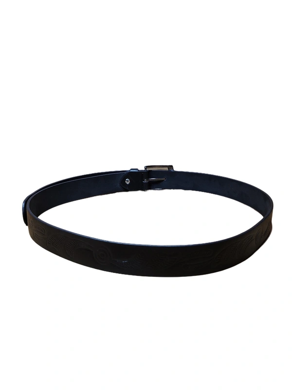 GIRLS AND LADIES LEATHER  BLACK  COLOR  KANTA  BUCKLE BELT  SIZE-(40 INCH LENGTH,30MM WIDTH) - SIZE-(40 INCH LENGTH,30MM WIDTH), 12