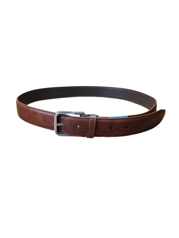 MEN'S PU LEATHER  TAN COLOR  KANTA  BUCKLE BELT  SIZE-(45 INCH LENGTH,40MM WIDTH) - SIZE-(45 INCH LENGTH,40MM WIDTH), 12