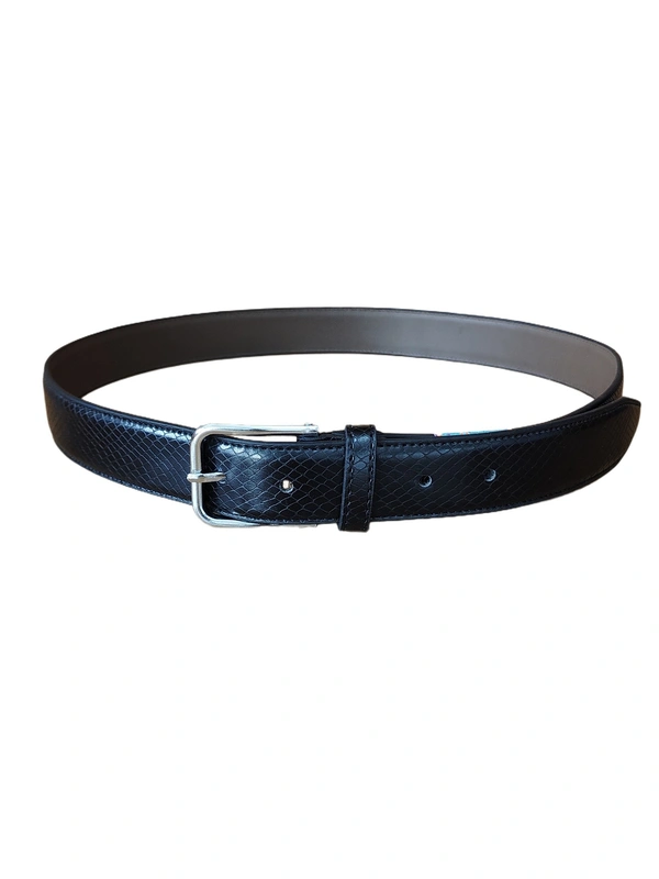MEN'S PU LEATHER  BLACK  COLOR  KANTA  BUCKLE BELT  SIZE-(45 INCH LENGTH,40MM WIDTH) - SIZE-(45 INCH LENGTH,40MM WIDTH), 6