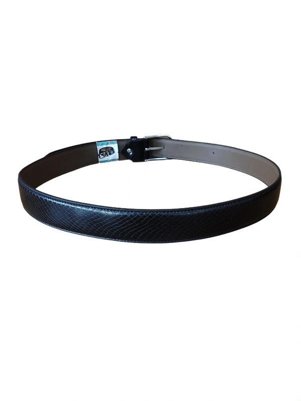 MEN'S PU LEATHER  BLACK  COLOR  KANTA  BUCKLE BELT  SIZE-(45 INCH LENGTH,40MM WIDTH) - SIZE-(45 INCH LENGTH,40MM WIDTH), 6