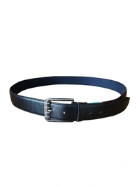 MEN'S PU LEATHER  BLACK  COLOR  PIN HOLE BUCKLE BELT  SIZE-(45 INCH LENGTH,40MM WIDTH) - SIZE-(45 INCH LENGTH,40MM WIDTH), 6