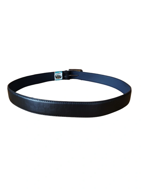 MEN'S PU LEATHER  BLACK  COLOR  PIN HOLE BUCKLE BELT  SIZE-(45 INCH LENGTH,40MM WIDTH) - SIZE-(45 INCH LENGTH,40MM WIDTH), 6