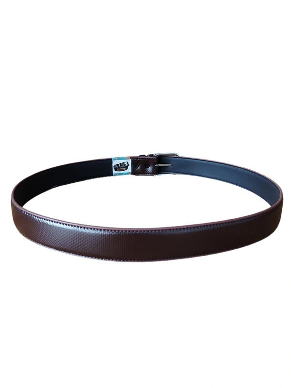 MEN'S PU LEATHER  BROWN  COLOR  PIN HOLE BUCKLE BELT  SIZE-(45 INCH LENGTH,40MM WIDTH) - SIZE-(45 INCH LENGTH,40MM WIDTH), 6