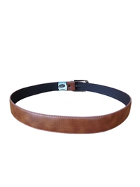 MEN'S PU LEATHER TAN   COLOR  PIN HOLE BUCKLE BELT  SIZE-(45 INCH LENGTH,40MM WIDTH) - SIZE-(45 INCH LENGTH,40MM WIDTH), 6