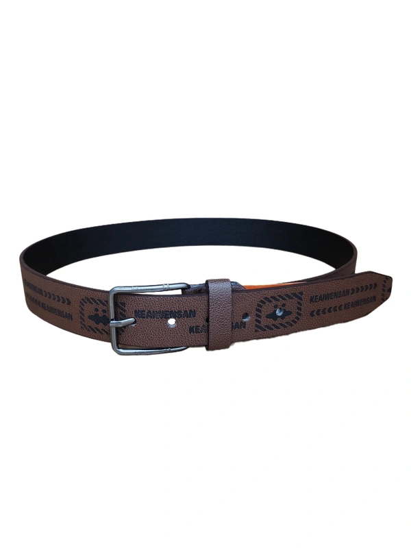 MEN'S CHINA IMPORTED PU LEATHER MIX  COLOR  PIN HOLE BUCKLE BELT  SIZE-(45 INCH LENGTH,40MM WIDTH) - SIZE-(45 INCH LENGTH,40MM WIDTH), 6