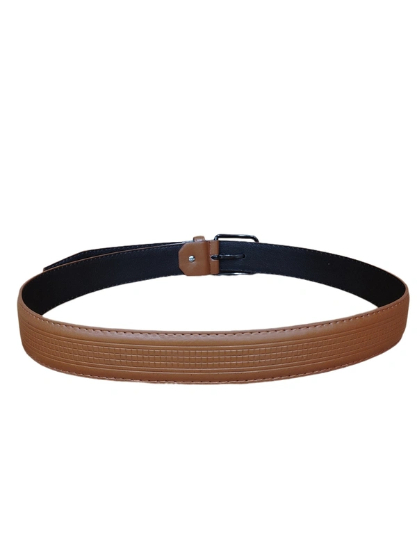 MEN'S CHINA IMPORTED PU LEATHER MIX  COLOR  PIN HOLE BUCKLE BELT  SIZE-(45 INCH LENGTH,40MM WIDTH) - SIZE-(45 INCH LENGTH,40MM WIDTH), 6