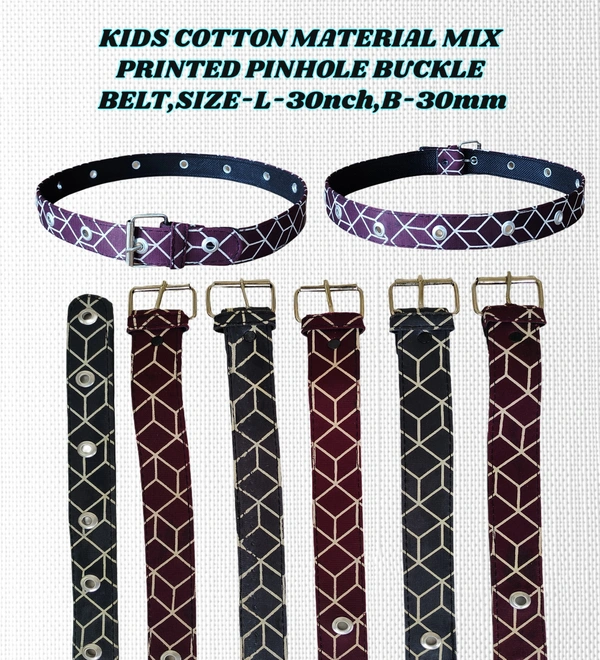 KIDS COTTON   MATERIAL ROLLER   BUCKLE MIX COLOR BELT SIZE-(30 INCH LENGTH,30MM WIDTH) - SIZE-(30 INCH LENGTH,30MM WIDTH), 6