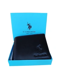 MENS GENUINE LEATHER BRANDED WALLET IN BROWN AND BLACK COLOR  - FREE, 6