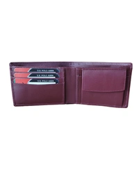 MENS GENUINE LEATHER BRANDED WALLET IN BROWN AND BLACK COLOR  - FREE, 6