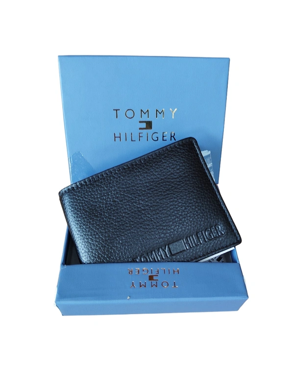 MENS GENUINE LEATHER BRANDED WALLET IN BLACK AND BROWN COLOR  - FREE, 6