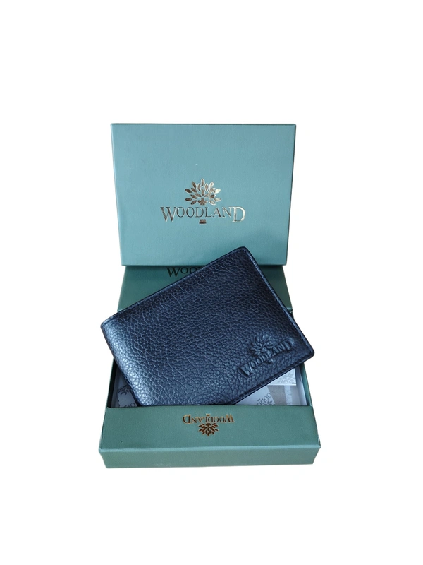 MENS GENUINE LEATHER BRANDED WALLET IN BLACK AND BROWN COLOR  - FREE, 6