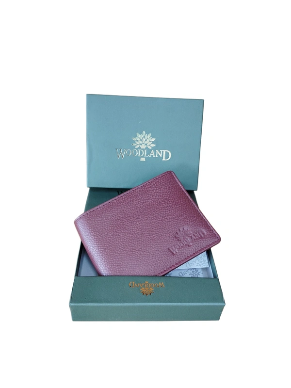 MENS GENUINE LEATHER BRANDED WALLET IN BROWN COLOR  - FREE, 6