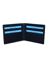 MENS GENUINE LEATHER BRANDED WALLET IN BLACK COLOR     - FREE, 6
