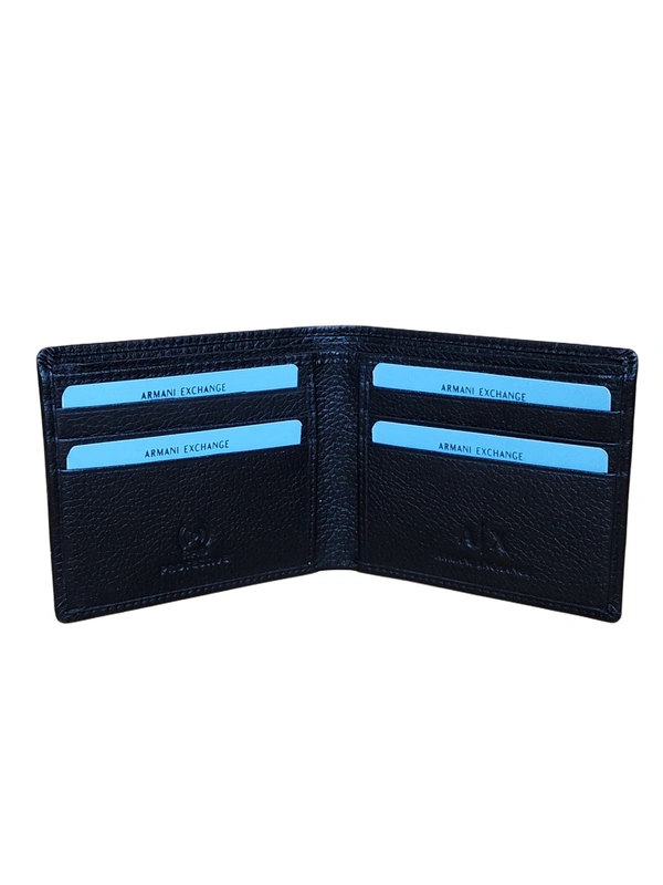 MENS GENUINE LEATHER BRANDED WALLET IN BLACK COLOR     - FREE, 6