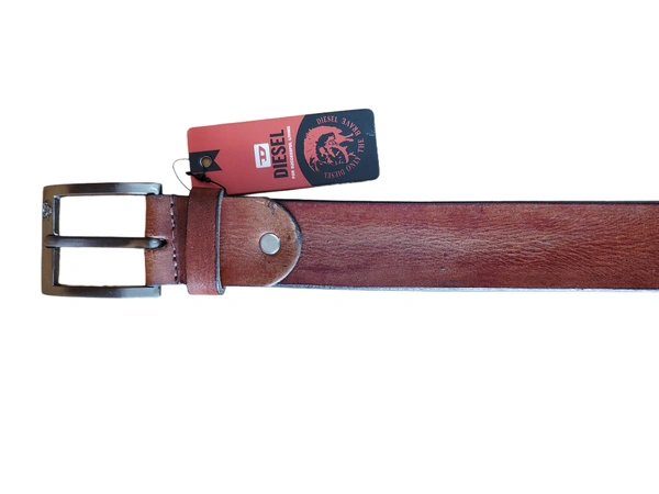 40 MM MEN GENUINE LEATHER TAN COLOR BELT SIZE 42-52(6 SIZE) - FREE SIZE, 6