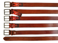 40 MM MEN GENUINE LEATHER TAN COLOR BELT SIZE 42-52(6 SIZE) - FREE SIZE, 6