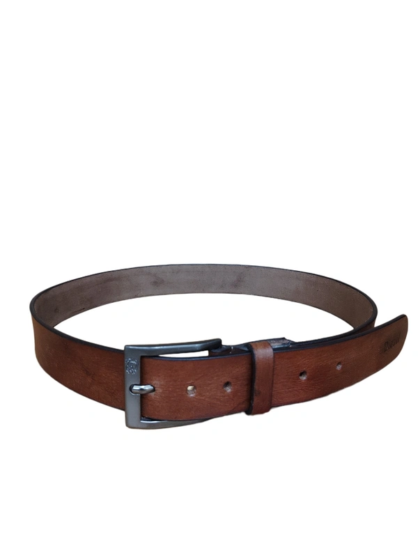 40 MM MEN GENUINE LEATHER TAN COLOR BELT SIZE 42-52(6 SIZE) - FREE SIZE, 6