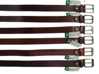 40 MM MEN GENUINE LEATHER BROWN COLOR BELT SIZE 42-52(6 SIZE) - FREE SIZE, 6