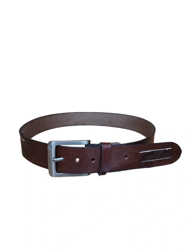 40 MM MEN GENUINE LEATHER BROWN COLOR BELT SIZE 42-52(6 SIZE) - FREE SIZE, 6