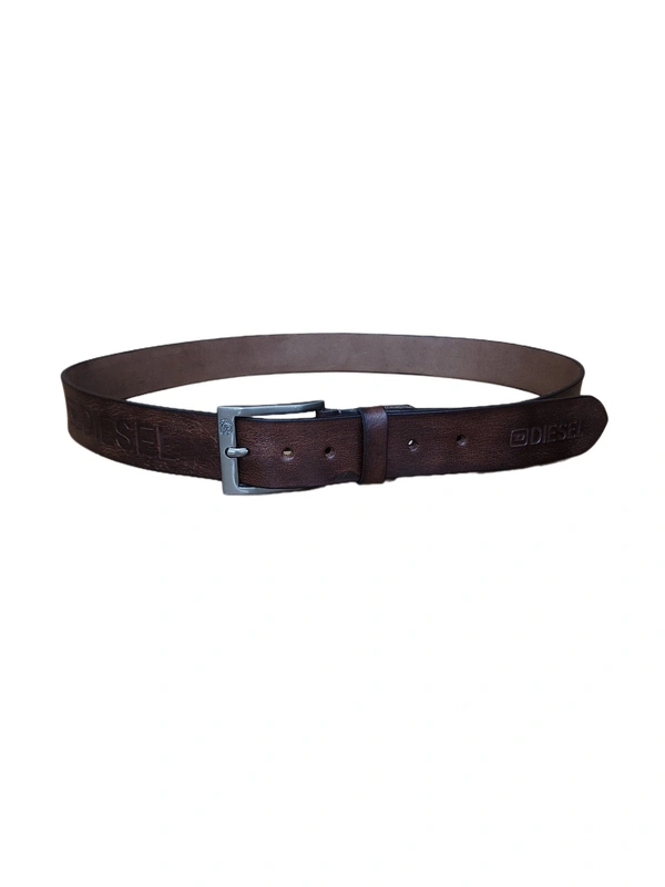 40 MM MEN'S GENUINE LEATHER BROWN COLOR BELT SIZE 42-52 (6 SIZE) - FREE SIZE, 6