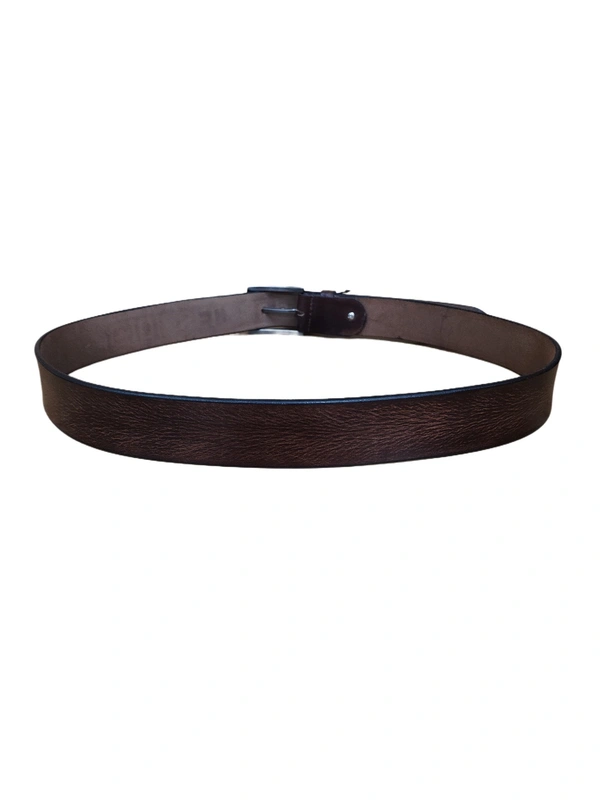 40 MM MEN'S GENUINE LEATHER BROWN COLOR BELT SIZE 42-52 (6 SIZE) - FREE SIZE, 6