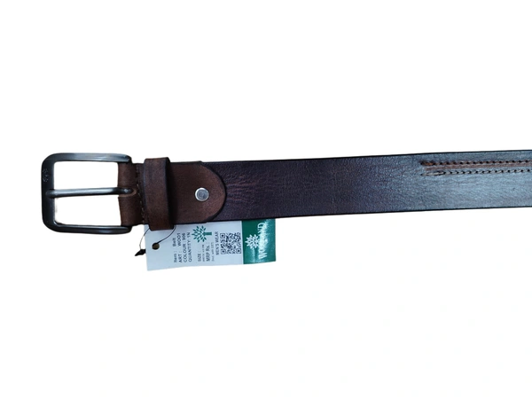 40 MM MENS GENUINE LEATHER BROWN COLOR BELT SIZE -42-52-(6 SIZE) - FREE SIZE, 6