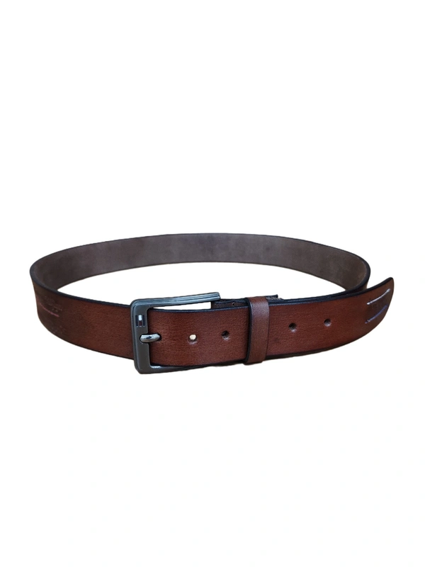 40 MM MENS GENUINE LEATHER BROWN COLOR BELT SIZE -42-52-(6 SIZE) - FREE SIZE, 6