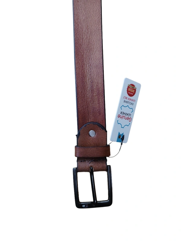 40 MM MENS GENUINE LEATHER BROWN COLOR BELT SIZE -42-52-(6 SIZE) - FREE SIZE, 6