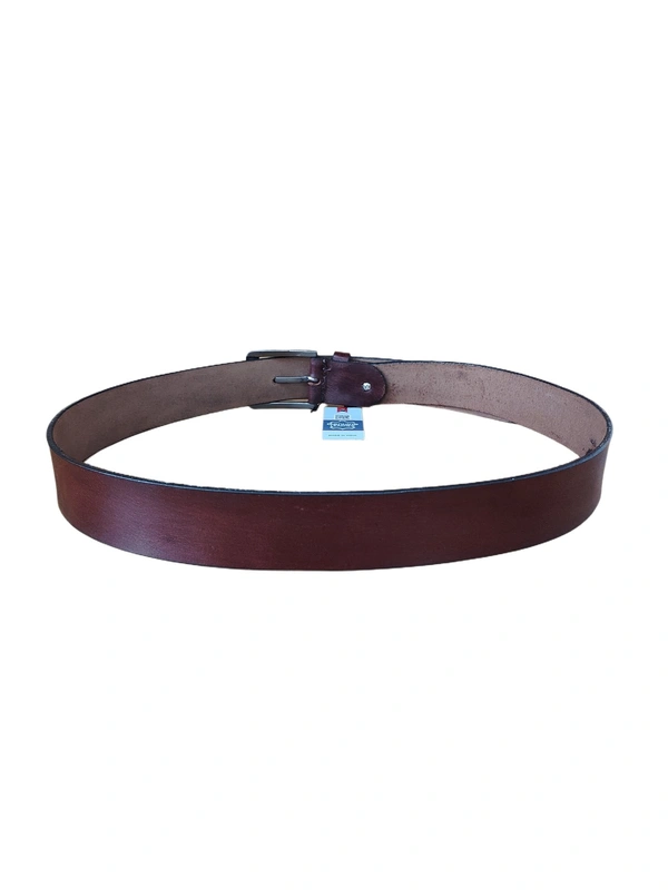 40MM MENS GENUINE LEATHER BROWN COLOR BELT SIZE -42-52-(6 SIZE) - FREE SIZE, 6