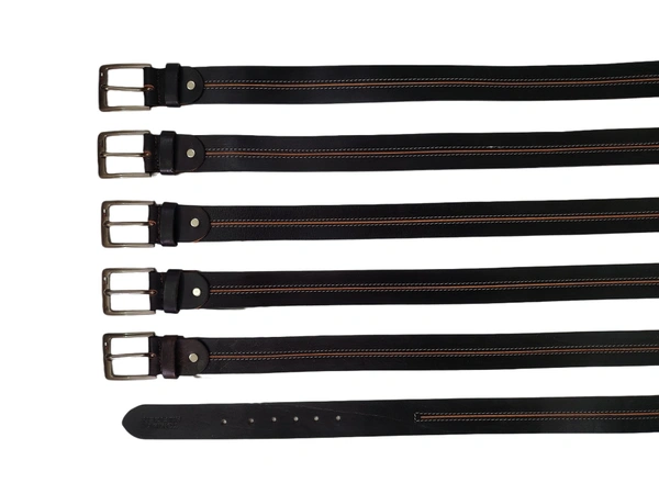 40MM P2C DESING MEN GENUINE LEATHER BLACK COLOR BELT SIZE -42-52(6 SIZE) - FREE SIZE, 6