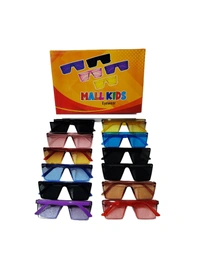 KIDS MULTI COLOR DC SUNGLASES POLY CARBONATE LENS  - FREE SIZE, 12
