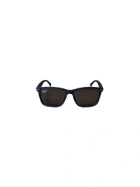 BLACK RUBBER FRAME WAYFARER BLACK SUNGLASES WITH SIDE LOGO PRINTED - FREE SIZE, 12