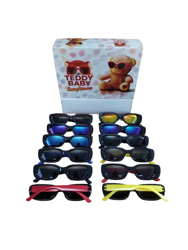 KIDS CANDY MULTI COLOR MIRROR SUNGLASES IN MIX COLOR FRAME - SMALL SIZE, 12