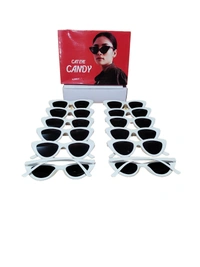 LADIES AND GIRLS CANDY BLACK & WHITE SUNGLASES - FREE SIZE, 12