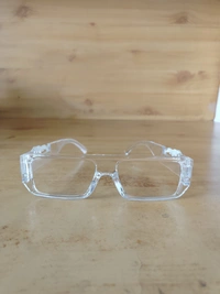 MENS  STYLISH WHITE CLEAR LENS PLASTIC DESIGN SUNGLASSES - FREE SIZE, 12