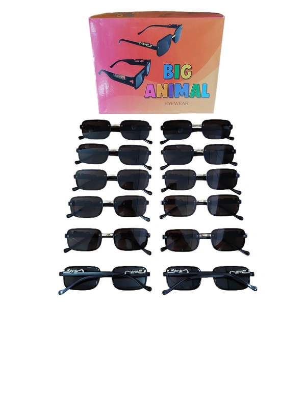 MENS JAGUAR STYLISH MATT FINISH BLACK SUNGLASSES - FREE SIZE, 12