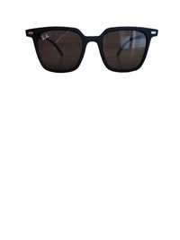 MENS BLACK RUBBER FRAME SIDE LOGO PRINTED DC WAYFARER STYLISH SUNGLASSES - FREE SIZE, 12