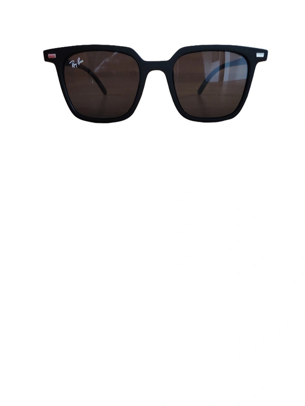 MENS BLACK RUBBER FRAME SIDE LOGO PRINTED DC WAYFARER STYLISH SUNGLASSES - FREE SIZE, 12