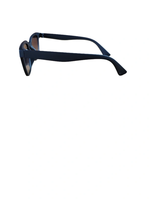 MENS BLACK RUBBER FRAME SIDE LOGO PRINTED DC WAYFARER STYLISH SUNGLASSES - FREE SIZE, 12