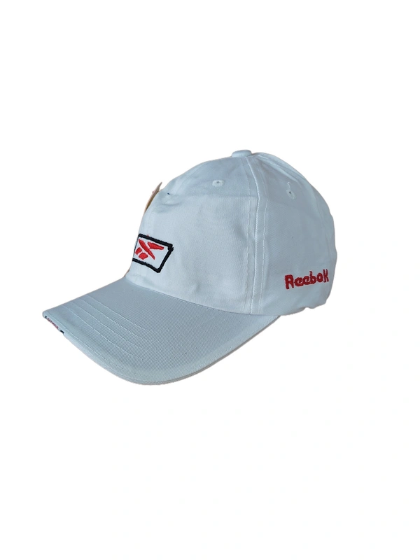 MEN'S EMBROIDERED COTTON MATERIAL WHITE COLOR STYLISH CAP CLOSURE TYPE -METAL BUCKLE - FREE SIZE, 6
