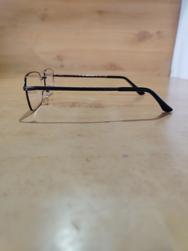 MEN'S STEEL METAL FRAME WHITE LENS SIDE LOGO PRINTED STYLISH SUNGLASES  - FREE SIZE, 12