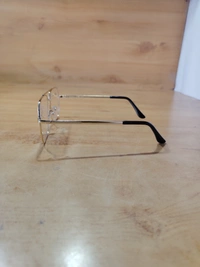 MEN'S STEEL METAL FRAME WHITE LENS SIDE LOGO PRINTED STYLISH SUNGLASES  - FREE SIZE, 12