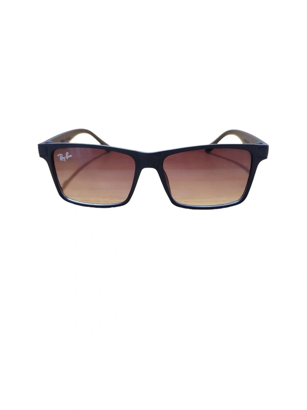 MEN'S MIX COLOR LENS SQUARE WYFARER SUNGLASSES WITH SIDE LOGO PRINTED  - FREE SIZE, 12