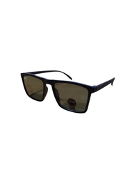 MENS SQUARE RUBBER FRAME BLACK SUNGLASSES WITH SIDE LOGO PRINTED  - free, 12